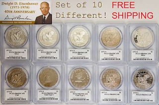 PCGS PR69DCAM 40th Anniversary Gold Label Lot of 10 Coins+Silver