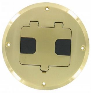 Hubbel Electric Raco Brass Plated Concealed Receptacle Floor Box Kit