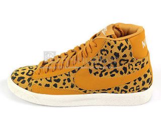 Nike Wmns Blazer Mid Print Dark Gold Leaf/Sail Black Suede Leopard