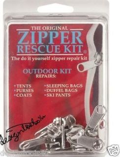 New Outdoor Zipper Repair Rescue Kit For Tents, Purses, Coats, Sleep