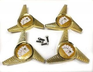 LUXOR CROWN PLAYER L.A WIRE WHEELS BOLTON GOLD 3 BAR SPINNERS