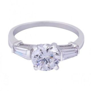 Unique Ladys 10KT Gold Filled White Sapphire Diamonique Wedding Ring