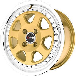 Drag Wheels DR 27 15x7 4x100 +10 Gold Rims Prelude Eg El Crx Mini