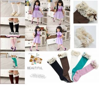 Girls Kids Toddlers Soft Knee High School Socks S2 8Y Tights Leggings
