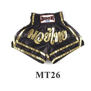New Boon Muay Thai Boxing Black & Gold Shorts MT26
