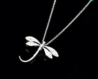 2012 HOT Fashion sterling silver jewelry dragonfly neckalce Free gift