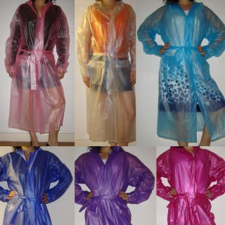 New Transparent Plastic PVC Vinyl Raincoat MAC