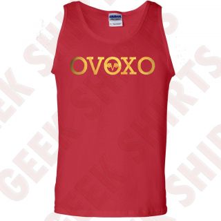 Octobers very own tank top shirt GOLD OVOXO logo YMCMB tee S 5X red