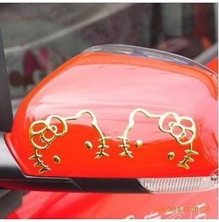 Hello Kitty Auto Car Mirror Sticker Gold T8