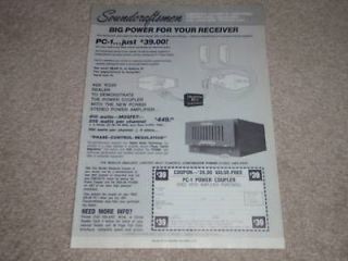 Soundcraftsmen PCR800 Amp Ad,PC 1, Specs,Article, RARE