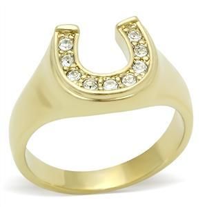 APRIL CLEAR CRYSTAL BIRTHSTONE LADY RING JEWELRY GOLD PLATED SIZE 5 10