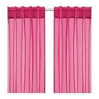 IKEA RED Pair of Sheer Curtains 2 Panels SARITA 114 W x 98 L