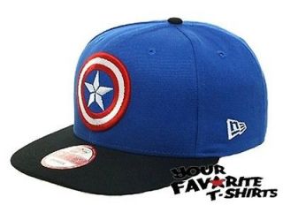 Captain America Shield Avengers Snapback Flat Brim Hat Cap Marvel