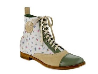 NEW Vivienne Westwood Ankle Boots, printed flower leather, lace up