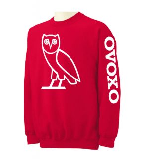 NEW OVO Logo Crewneck Sweatshirt S 5XL Drake ymcmb White Crew neck