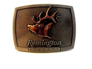1986 Remington Bugling Elk Belt Buckle Made in U.S.A.