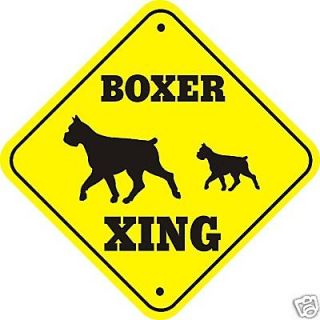 Boxer Xing Crossing Dog Sign   Many Pet Breeds Avail.