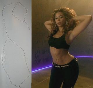 New Hot Celebrity Beyonce Body Chain Belly Harness Necklace CROSSOVER