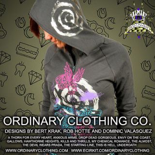 Ordinary Clothing   Womens Death from Above Hoody ,emo/punk, Iron Fist