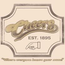 Cheers TV Show Outdoor Bar Sign Licensed T Shirt Adult Sizes S 3XL