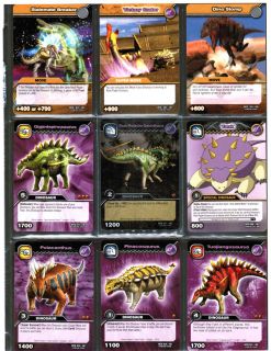 Page of 9 DINOSAUR KING UD TCG Card DKTB series. 1 Foil + 8 Common