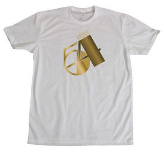 Studio 54 club gold mens t shirt white