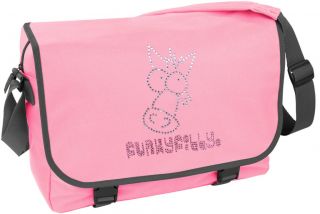 FunkyFilly® Pink Sparkly Pony A4 School Messenger Bag