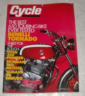 Feb 1971 CYCLE MOTORCYCLE MAGAZINE OSSA 250 PIONEER RICKMAN 250
