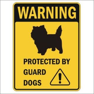 PARKING SIGN CAIRN TERRIER PROTECTED BY GUARD DOGS