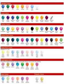 10) Qualatex High Quality Solid Latex Balloons 11 U Pick Colors 25