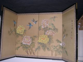 Panel Japanese Bird & Flower Screen (Byobu) Painting
