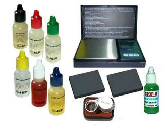 Gold Acid Testing Kit + Digital Test Scale 1000gr No Old Solutions 2