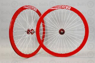 Foer RED Non Machined WHITE Radial Wheelset Somax Hubs
