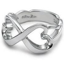Infinity Ring 925 Silver Sterling Wedding Ring Engagement Bridal Gift