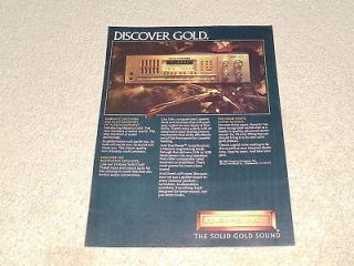 Newly listed Marantz GOLD Receiver Ad, 1981, SR8100 DC, 1 pg,Article
