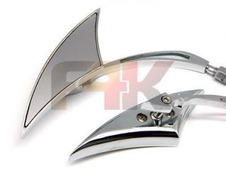 CHROME SPEAR CUSTOM SIDE REARVIEW MIRRORS FOR HARLEY DYNA ROAD GLIDE