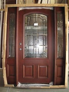 Solid Wood Mahogany Front Entry System Pre hung &Finished TMH7107