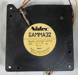 NIDEC GAMMA32 A34886 58PW 24VDC 0.6A Squirrel Cage Fan ** XLNT**