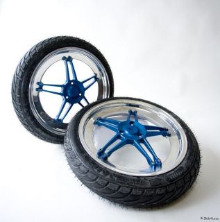 Segway Custom Blue Anodized Rims with Stock Tire Tube