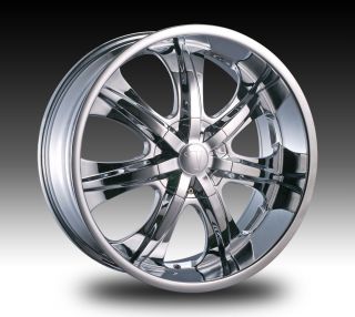 22 inch Velocity VW725 Chrome Wheels Rims 6x135 30