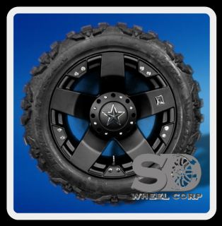 20 Wheels Rims XD Rockstar Matte Black with 33x12 50x20 Nitto Mud