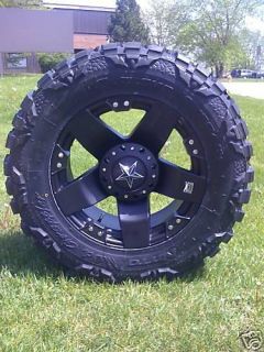 20 Wheels Rims XD Rockstar Matte Black with 37x13 50x20 Nitto Mud