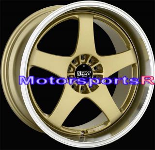  Gold Machine Lip Staggered Rims Wheels 5x114 3 08 Infiniti G37 Coupe