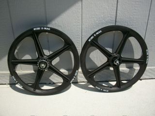 New 20 ACS Z Mags BMX Front Rear Wheel Set Rims Black
