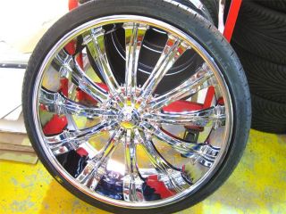 22 Wheels Rims Package Free Tires Bentchi B15 Triple Chrome 5x114 3