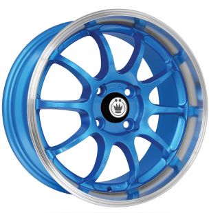 15x7 Konig Lightning Wheels 4x100mm ET38 Rim Blue