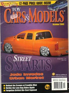  Models Magazine October 2003 Hot Wheels Price Guide 67 Die Cast Jada
