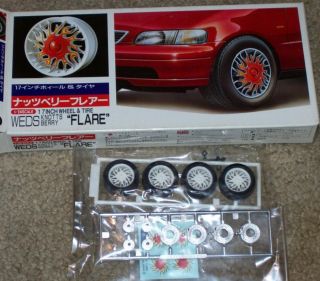 Fujimi Weds Knotts Berry Flare Wheels Tires 1 24