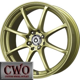 16 Gold Konig Feather Wheels Rims 4x100 4x114 3 4 Lug Civic Integra