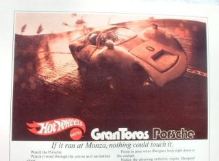 Hot Wheels Original Vintage Gran Toros Porsche Ad 70s